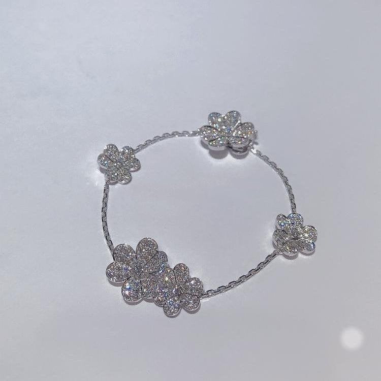 [Aurelle Style]FRIVOLE SILVER 5 FLOWERS BRACELET