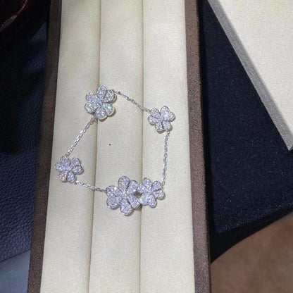 [Aurelle Style]FRIVOLE SILVER 5 FLOWERS BRACELET