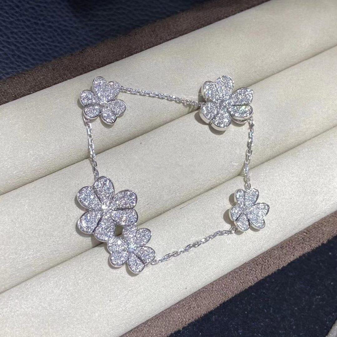 [Aurelle Style]FRIVOLE SILVER 5 FLOWERS BRACELET