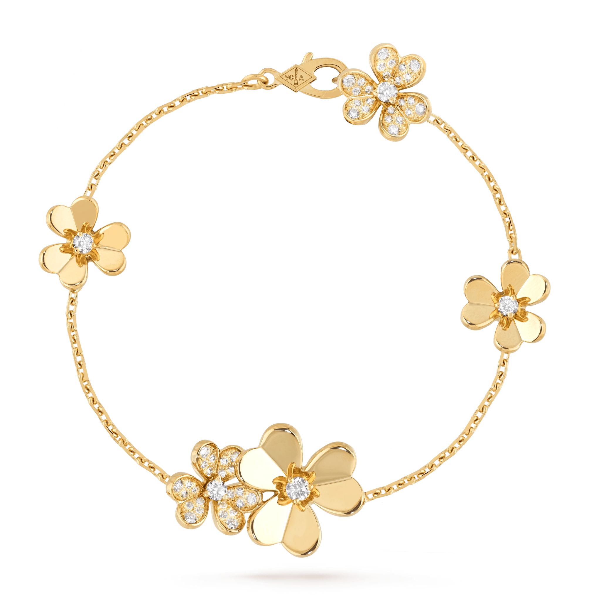 [Aurelle Style]FRIVOLE GOLD 5 FLOWERS BRACELET