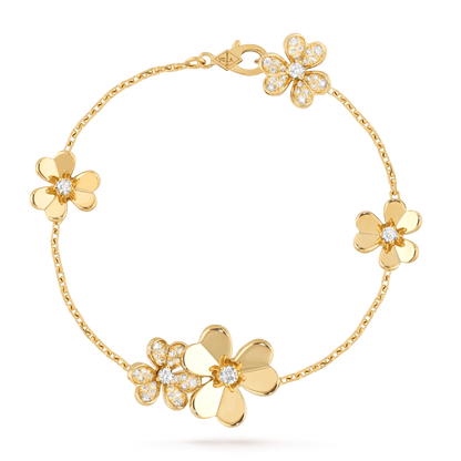 [Aurelle Style]FRIVOLE GOLD 5 FLOWERS BRACELET
