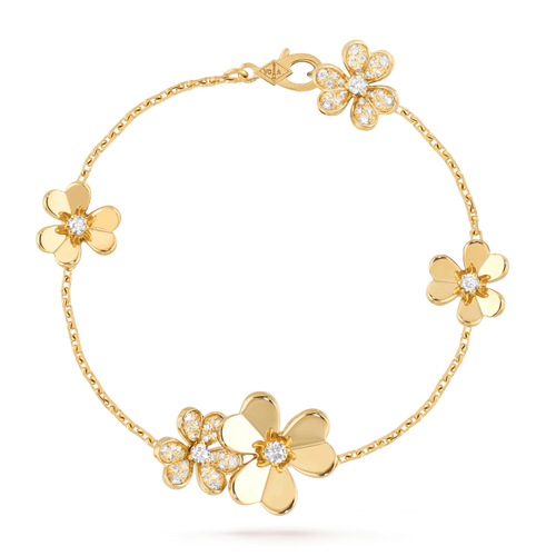[Aurelle Style]FRIVOLE GOLD 5 FLOWERS BRACELET