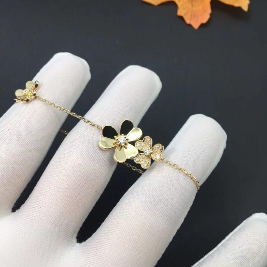 [Aurelle Style]FRIVOLE GOLD 5 FLOWERS BRACELET
