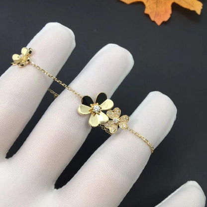 [Aurelle Style]FRIVOLE GOLD 5 FLOWERS BRACELET