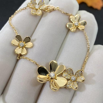 [Aurelle Style]FRIVOLE GOLD 5 FLOWERS BRACELET