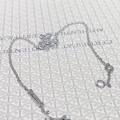 [Aurelle Style]FRIVOLE SILVER FLOWER DIAMOND BRACELET