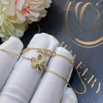[Aurelle Style]FRIVOLE GOLD FLOWER PINK MALACHITE BRACELET