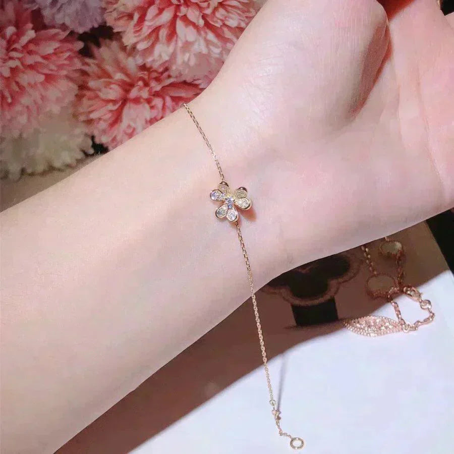 [Aurelle Style]FRIVOLE GOLD FLOWER DIAMOND BRACELET