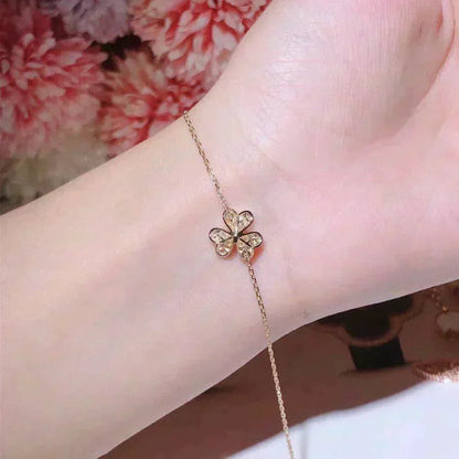 [Aurelle Style]FRIVOLE GOLD FLOWER DIAMOND BRACELET
