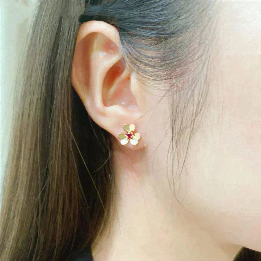 [Aurelle Style]FRIVOLE  FLOWER PINK EARRINGS