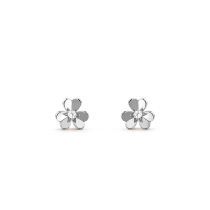 [Aurelle Style]FRIVOLE MINI SILVER FLOWER EARRINGS