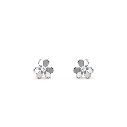 [Aurelle Style]FRIVOLE MINI SILVER FLOWER EARRINGS