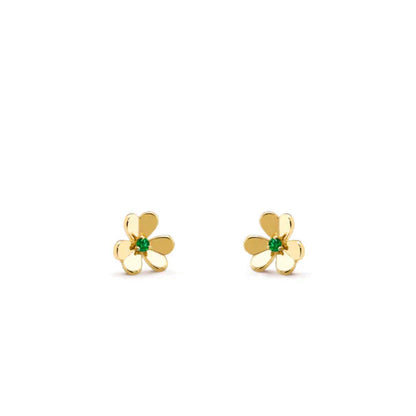[Aurelle Style]FRIVOLE  FLOWER MALACHITE EARRINGS