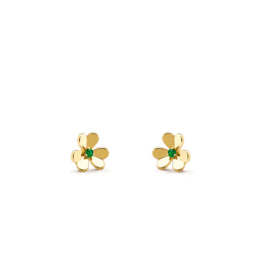[Aurelle Style]FRIVOLE  FLOWER MALACHITE EARRINGS