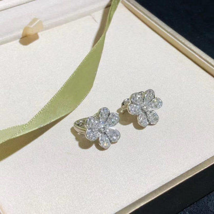 [Aurelle Style]FRIVOLE SILVER FLOWER DIAMOND EARRINGS
