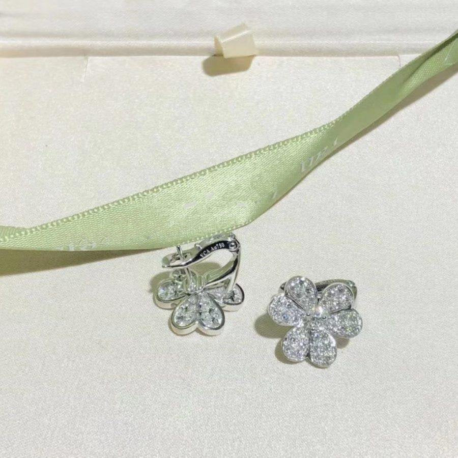 [Aurelle Style]FRIVOLE SILVER FLOWER DIAMOND EARRINGS