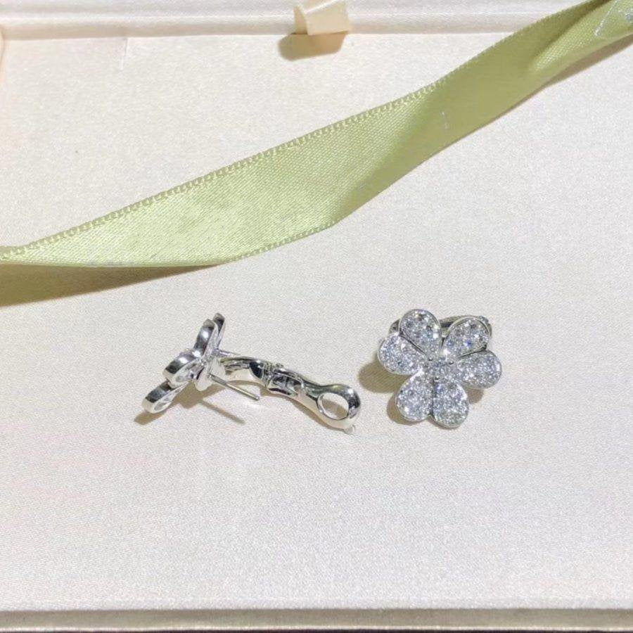 [Aurelle Style]FRIVOLE SILVER FLOWER DIAMOND EARRINGS