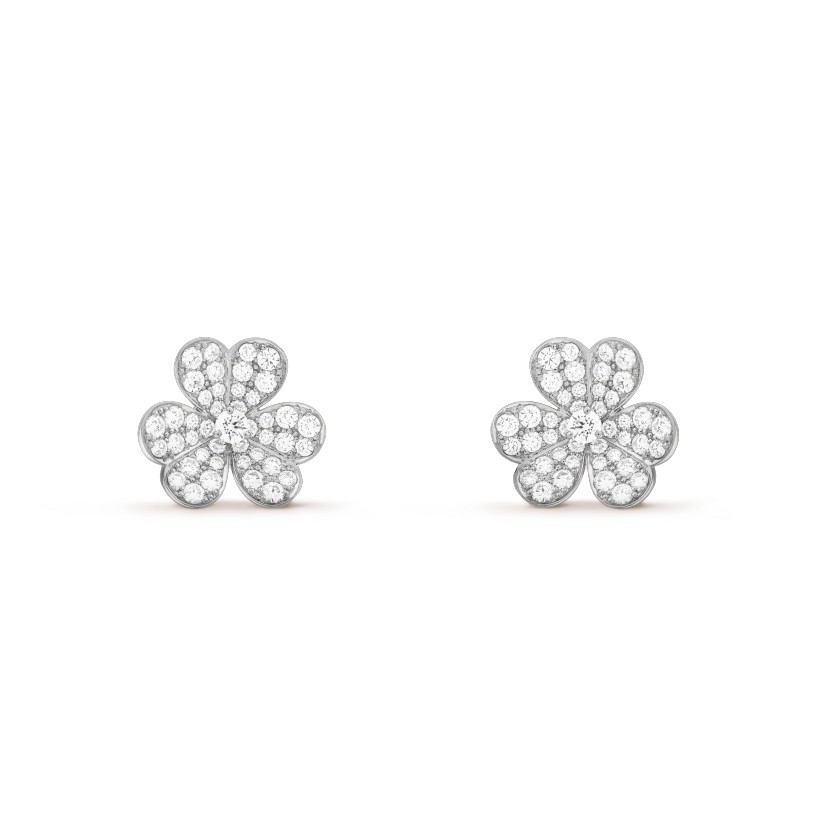 [Aurelle Style]FRIVOLE SILVER FLOWER DIAMOND EARRINGS
