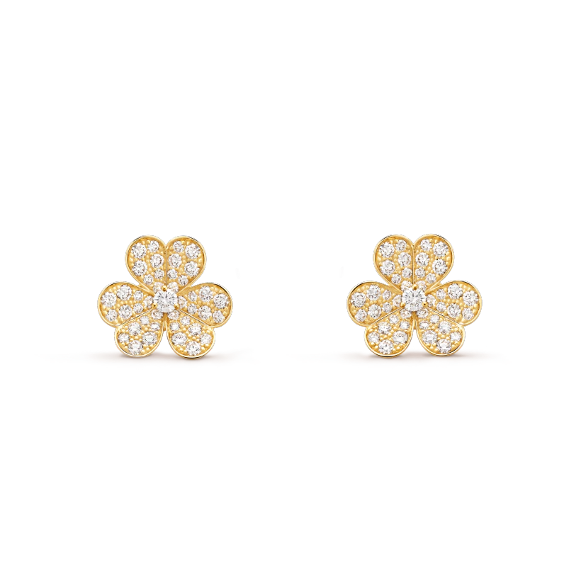 [Aurelle Style]FRIVOLE GOLD FLOWER DIAMOND EARRINGS