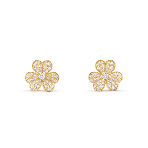 [Aurelle Style]FRIVOLE GOLD FLOWER DIAMOND EARRINGS