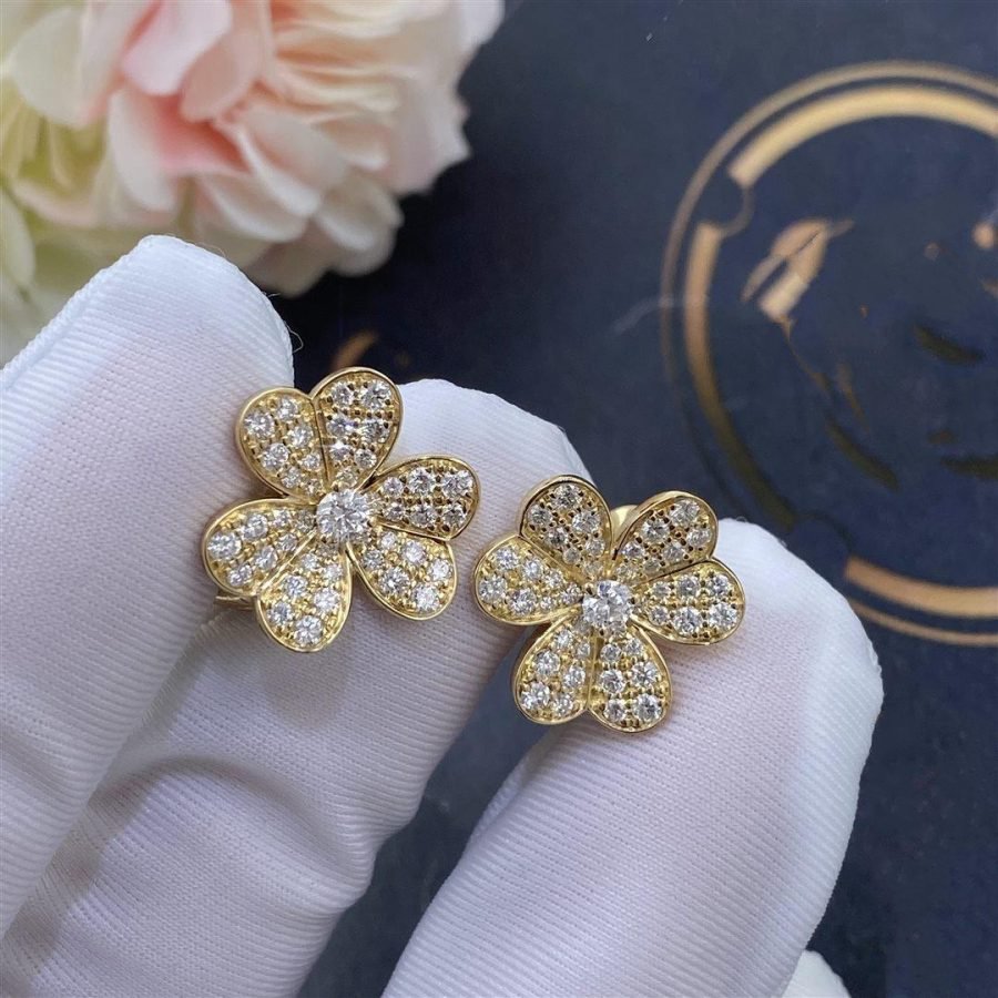 [Aurelle Style]FRIVOLE GOLD FLOWER DIAMOND EARRINGS