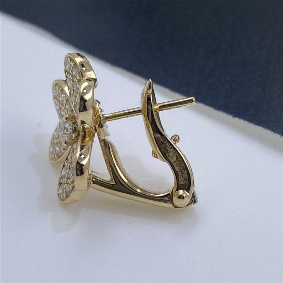 [Aurelle Style]FRIVOLE GOLD FLOWER DIAMOND EARRINGS