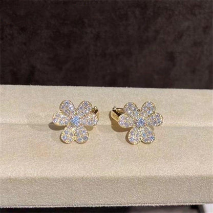 [Aurelle Style]FRIVOLE GOLD FLOWER DIAMOND EARRINGS