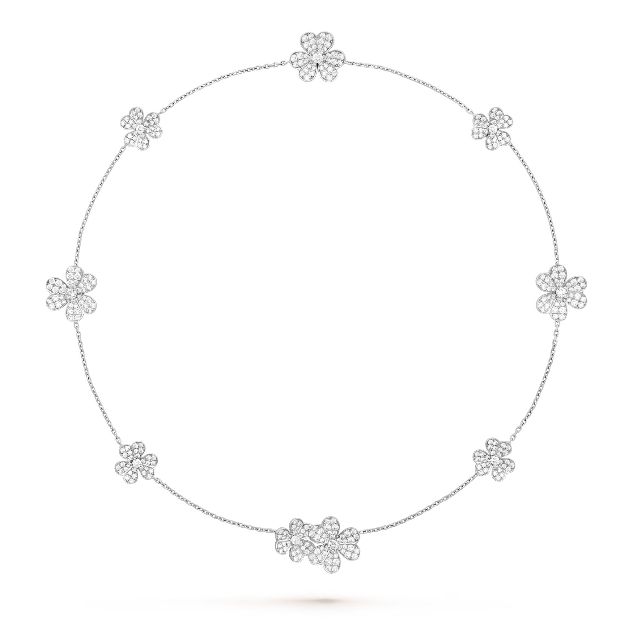 [Aurelle Style]FRIVOLE SILVER 9 FLOWERS NECKLACE
