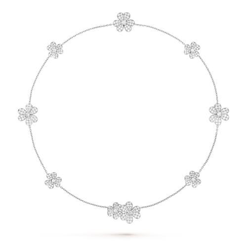 [Aurelle Style]FRIVOLE SILVER 9 FLOWERS NECKLACE