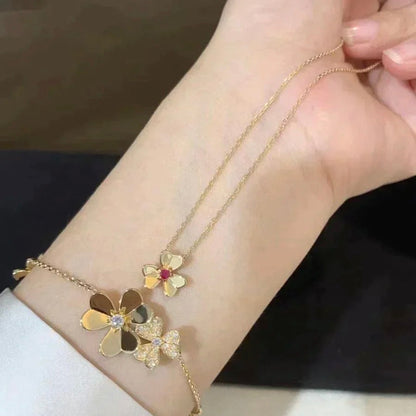 [Aurelle Style]FRIVOLE GOLD FLOWER NECKLACE