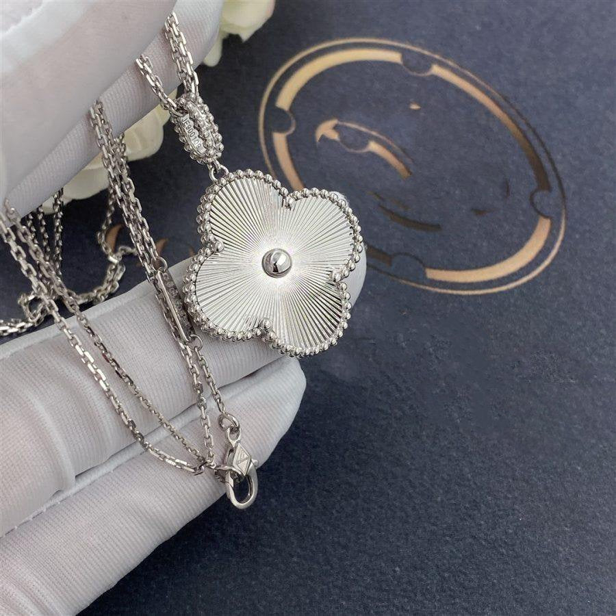 [Aurelle Style]CLOVER 25MM SILVER BIG CLOVER NECKLACE