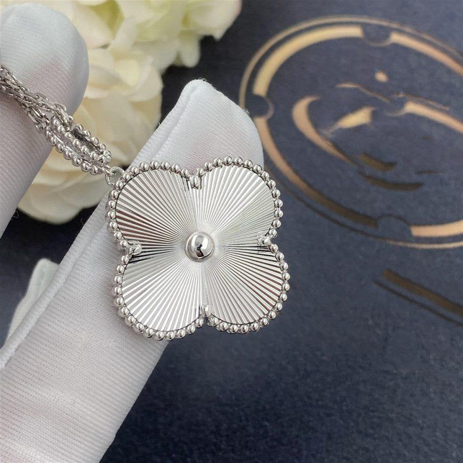 [Aurelle Style]CLOVER 25MM SILVER BIG CLOVER NECKLACE