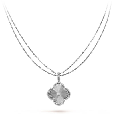 [Aurelle Style]CLOVER 25MM SILVER BIG CLOVER NECKLACE
