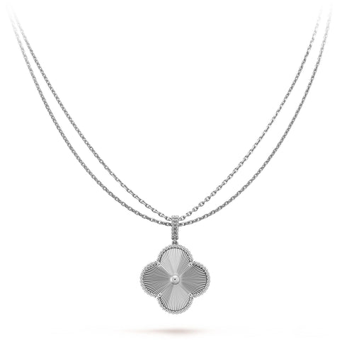 [Aurelle Style]CLOVER 25MM SILVER BIG CLOVER NECKLACE
