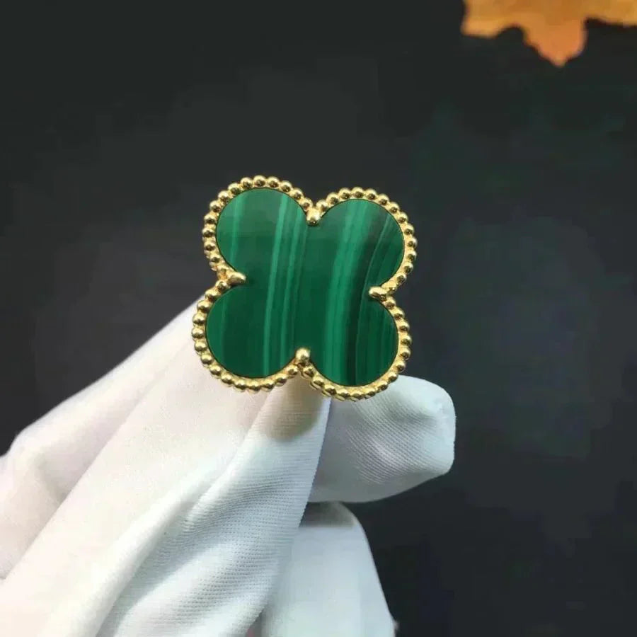 [Aurelle Style]CLOVER MALACHITE RING