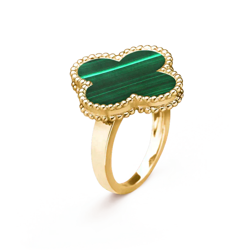 [Aurelle Style]CLOVER MALACHITE RING