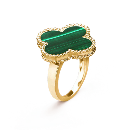 [Aurelle Style]CLOVER MALACHITE RING