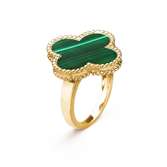 [Aurelle Style]CLOVER MALACHITE RING