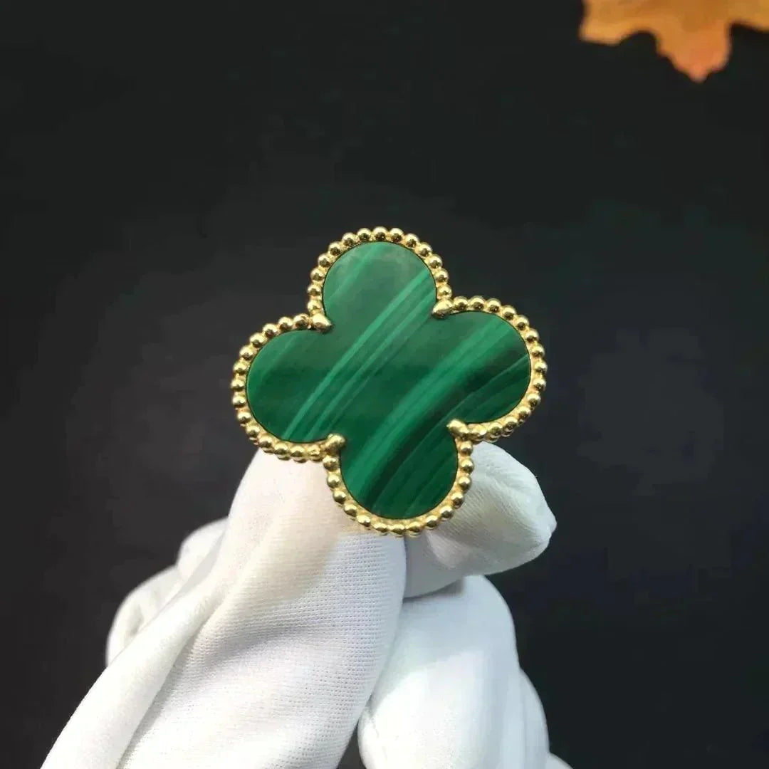 [Aurelle Style]CLOVER MALACHITE RING
