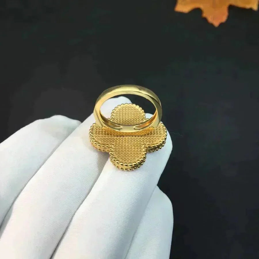 [TOP]CLOVER MALACHITE RING