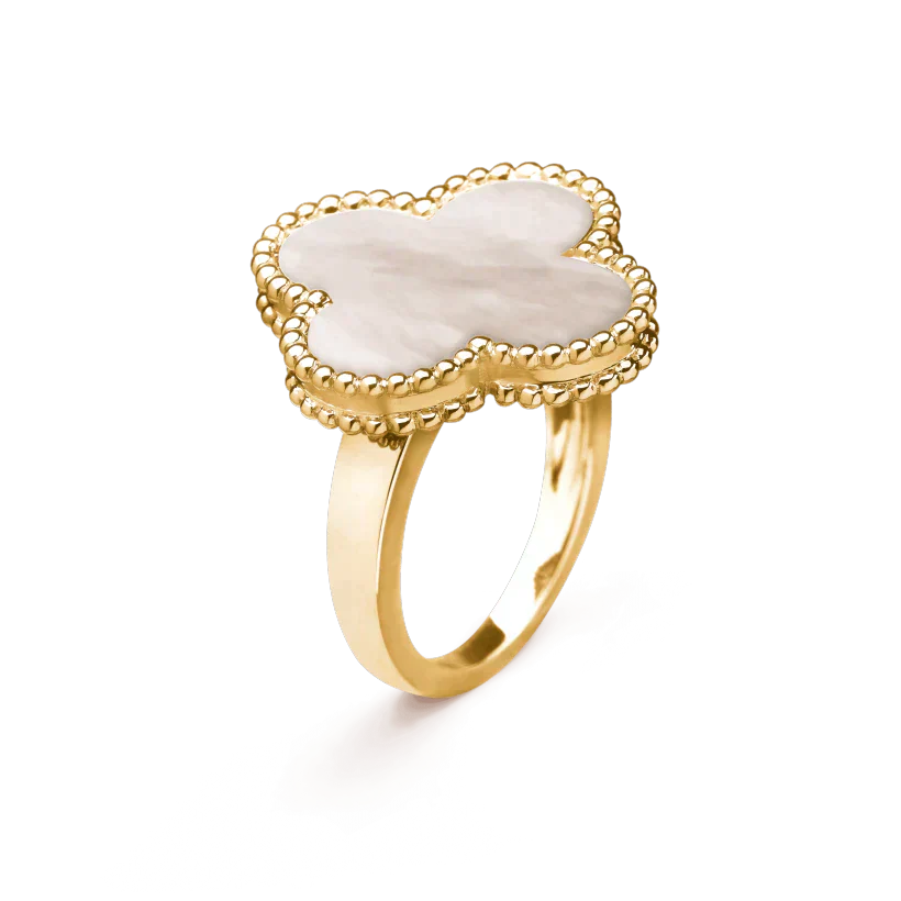 [Aurelle Style]CLOVER WHITE MOP RING