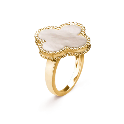 [Aurelle Style]CLOVER WHITE MOP RING