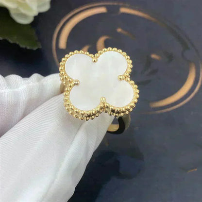 [Aurelle Style]CLOVER WHITE MOP RING