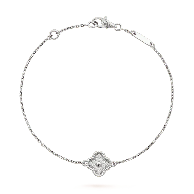 [Aurelle Style]CLOVER  SINGLE FLOWER BRACELET SILVER