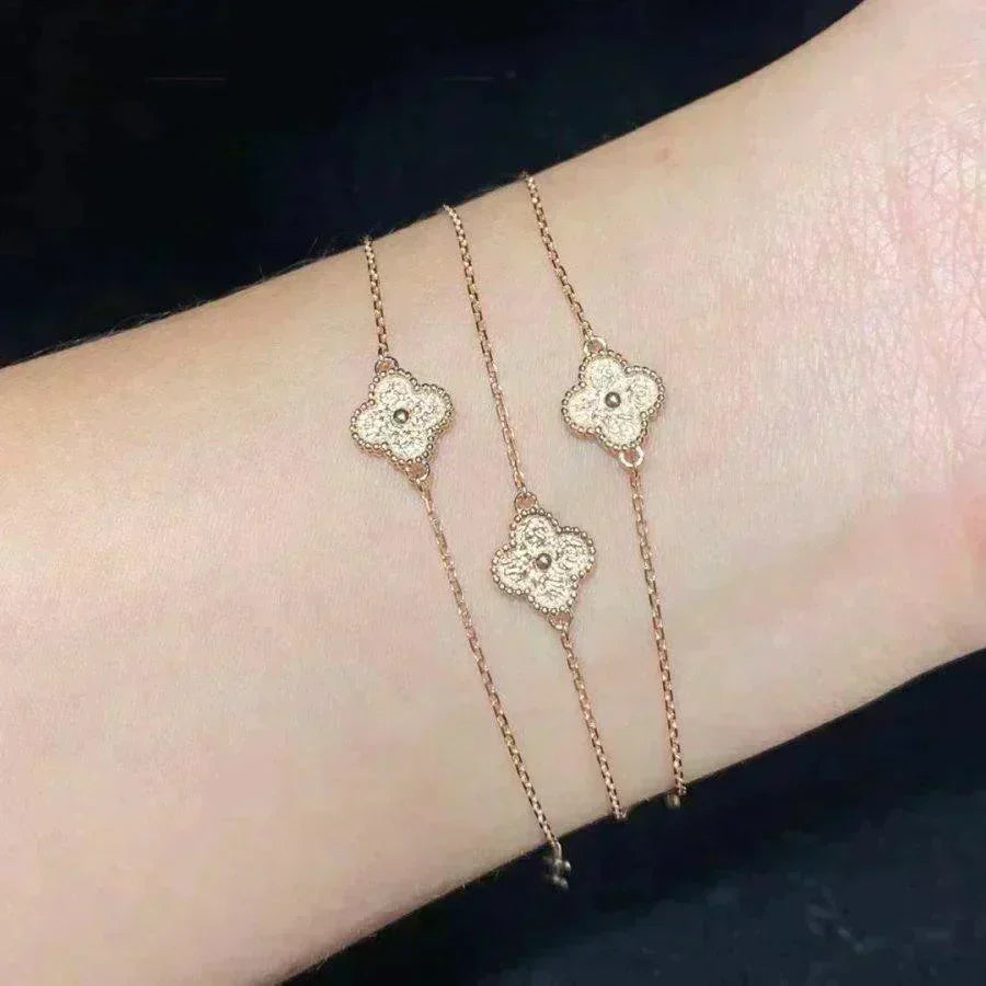 [Aurelle Style]CLOVER SINGLE FLOWER BRACELET