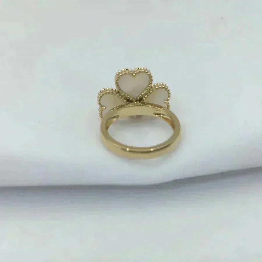 [Aurelle Style]SWEET CLOVER WHITE MOP RING