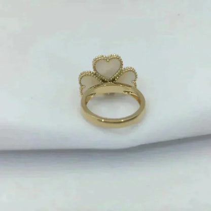 [Aurelle Style]SWEET CLOVER WHITE MOP RING