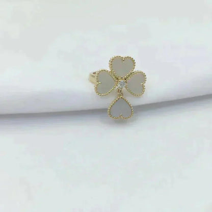 [Aurelle Style]SWEET CLOVER WHITE MOP RING