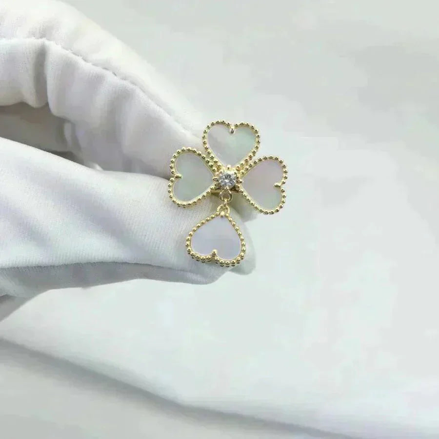 [TOP]SWEET CLOVER WHITE MOP RING