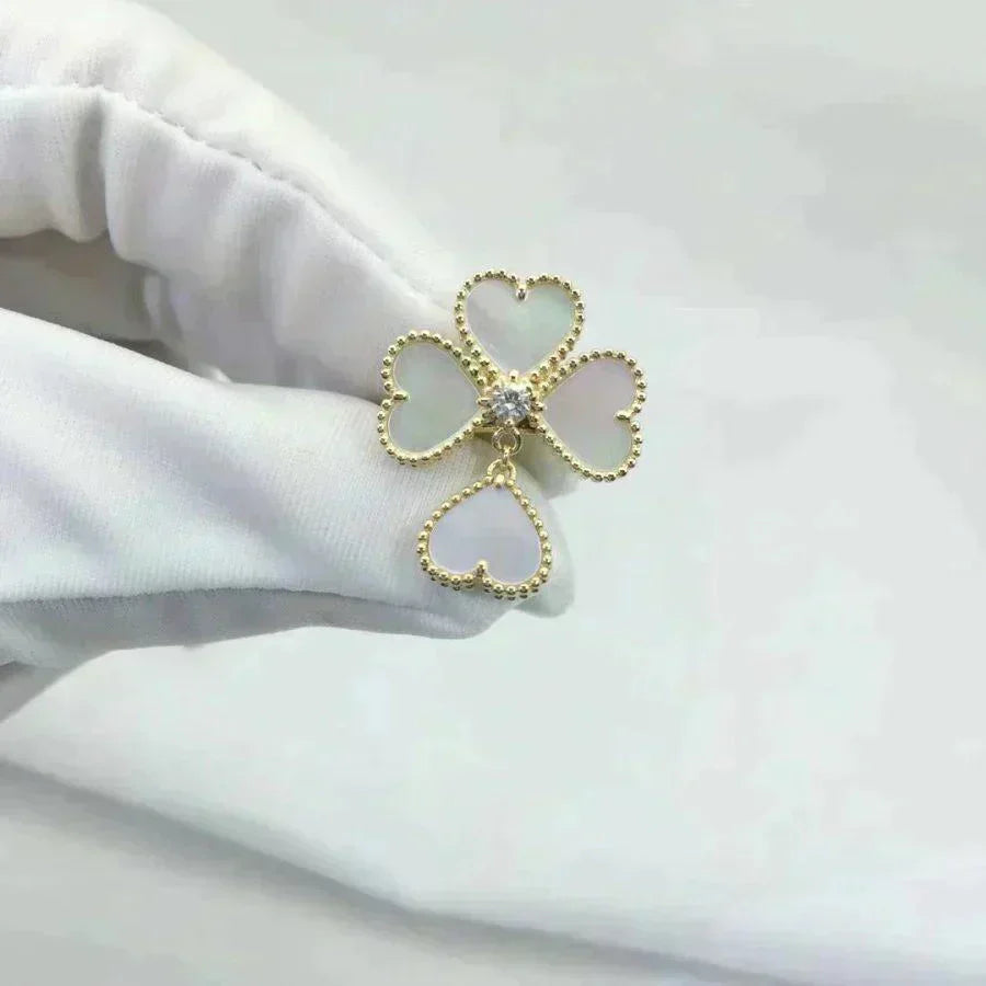 [Aurelle Style]SWEET CLOVER WHITE MOP RING